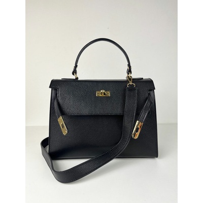 Laura Biaggi Čierna kožená aktovka DX-TS11-241-black