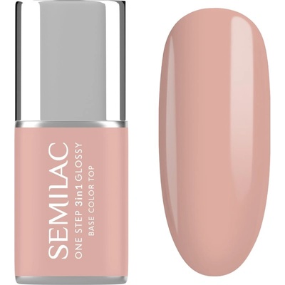 Semilac One Step 3in1 Glossy гел лак за нокти цвят 450 Light Peach 7ml
