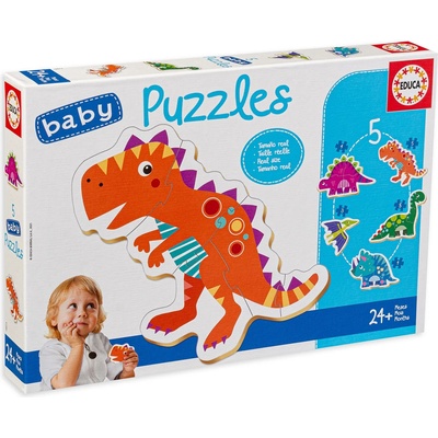 Educa Бебешки пъзел Educa 5 в 1 - Динозаври (EDU18873)