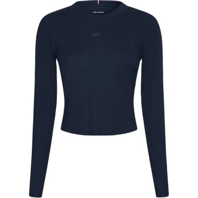 Tommy Hilfiger Slim Soft Modal Rib Cropped Tee desert sky