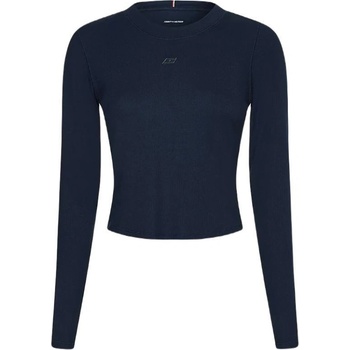 Tommy Hilfiger Slim Soft Modal Rib Cropped Tee desert sky