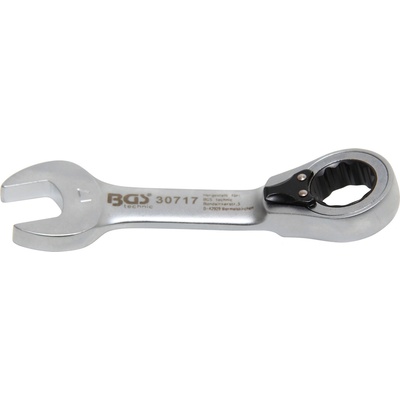 BGS Technic Račňový očkoplochý kľúč krátky prepínateľný 17 mm BGS 30717