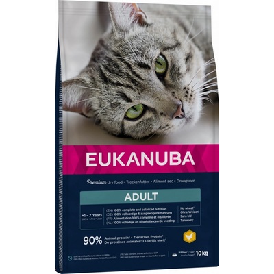 EUKANUBA ADULT KRMIVO PRE MAČKY S KURACÍM MÄSOM 10 KG