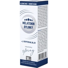 CLINICAL Melatonín bylinky + L-Tryptofán + B6 + B1 mätový sprej 30 ml