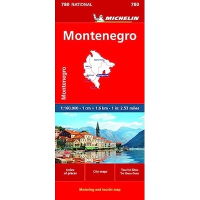 Montenegro Road and Tourist Map No 780 MichelinFolded
