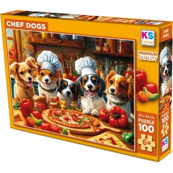 KS Games Пъзел KS Games от 100 части - Кучета готвачи (31501)