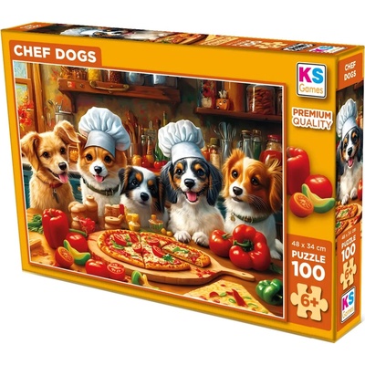 KS Games Пъзел KS Games от 100 части - Кучета готвачи (31501)