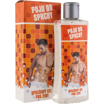 Bohemia Pojď do sprchy jemný sprchový gél s hedvábnými proteiny vodní meloun a hroznové víno pro ženu oranžový 300 ml