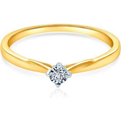 SAVICKI Годежен пръстен savicki: двуцветно злато, диамант