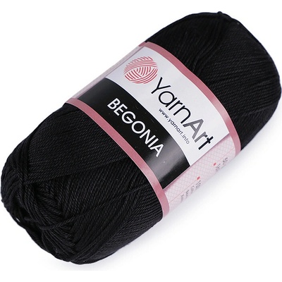 Bavlněná pletací příze Begonia 50 g Varianta: 13 (999) černá, Balení: 1 ks 47175/108501/216719