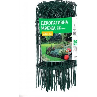 Rossima Декоративна оградна мрежа Border Fence 0.40x10 м зелена