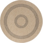 Ayyildiz Черно-бежов кръгъл външен килим ø 80 cm Comilla - Ayyildiz Carpets (COMILLA80800886BLACK)