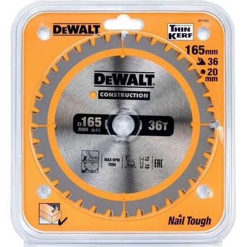 DeWALT DT1950 Pilový kotouč 165 x 20mm, 36 zubů