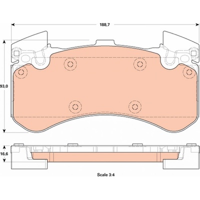 Sada brzdových platničiek kotúčovej brzdy TRW GDB1911