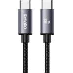 USAMS Кабел USAMS U91 60W USB-C към USB-C 1m, черен (Usa001729)