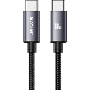 USAMS Кабел USAMS U91 60W USB-C към USB-C 1m, черен (Usa001729)