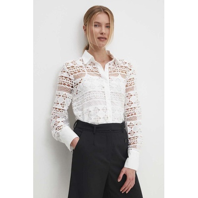 ANSWEAR Памучна риза Answear Lab дамска в бяло със стандартна кройка с класическа яка (wh192.ih)