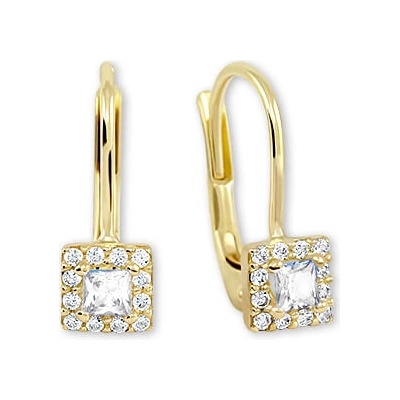 Soliter Nežné zlaté náušnice s čírymi kryštálmi 745 239 001 00553 0000000