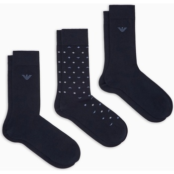 Giorgio Armani Чорапи Emporio Armani Men's Crew Socks - Eagle/Blu/Blu