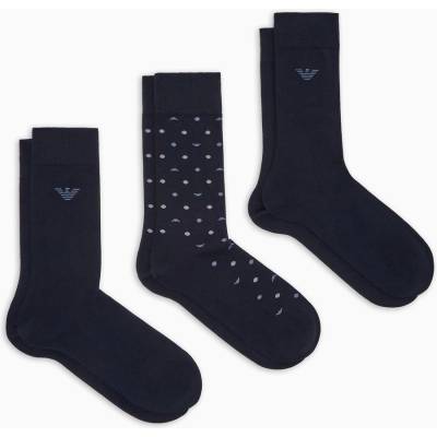 Giorgio Armani Чорапи Emporio Armani Men's Crew Socks - Eagle/Blu/Blu