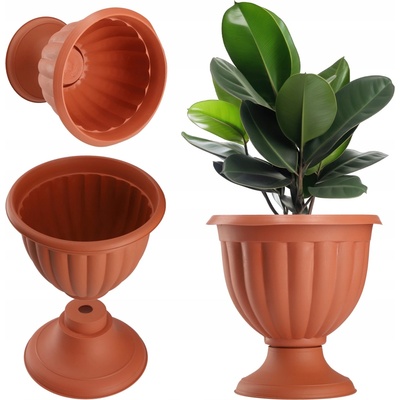 Kadax Květináč 33,6 x 33,6 x 34 cm plast oranžový