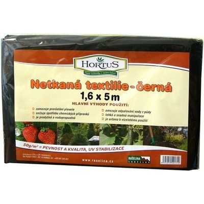 Hortus netkaná textilie 1,6 x 5 m UV 50 černá