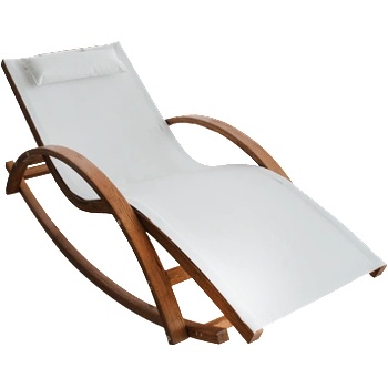 ДЪРВЕН ШЕЗЛОНГ С ТЕКСТИЛЕН ТИП ЛЮЛКА (0166265)