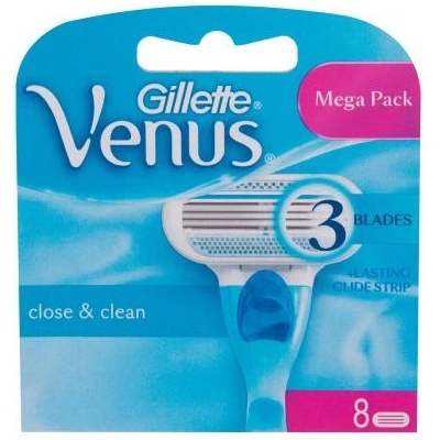 Gillette Venus Close & Clean резервни ножчета 8 бр за жени
