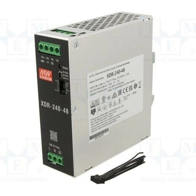 MEAN WELL XDR-240-48 Napájecí zdroj: spínaný; na lištu DIN; 240W; 48VDC; 0÷5A; OUT: 1