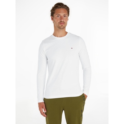 Tommy Hilfiger tričko s dlhým rukávom biele