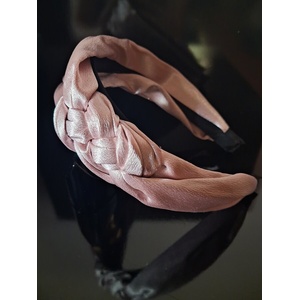 Radi handmade Сатенена диадема в нежно розово с възел (1013)
