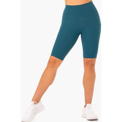 Ryderwear dámské biker šortky s kapsami Reset High Waisted Teal modrozelená