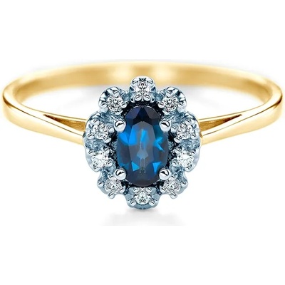 SAVICKI Годежен пръстен savicki: злато, син сапфир