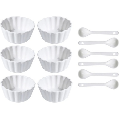 Excellent Súprava porcelánových misiek s lyžičkou 12 ks vlnovka široká KO-798000050vlsi