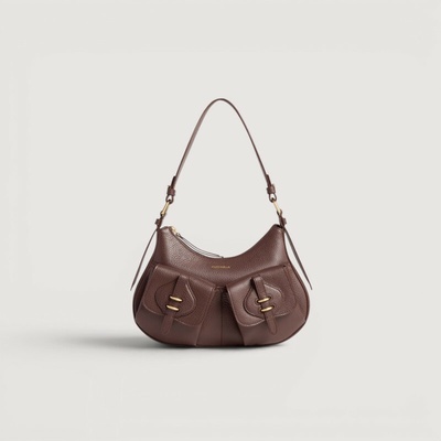Coccinelle MAVERY POCKET SMALL kožená kabelka Berry
