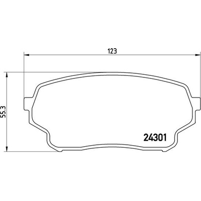 BREMBO Sada brzdových platničiek kotúčovej brzdy P79019