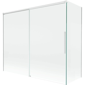 Mexen Rox душ параван за вана с две крила, плъзгащ се 180 + 80 x 150 см, прозрачен, бял - 8C9-180-080-20-00 (8C9-180-080-20-00)
