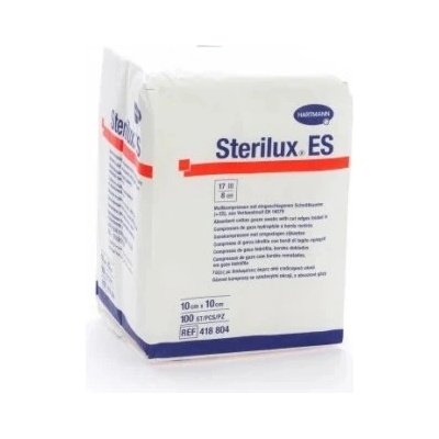 Hartmann Sterilux gázové štvorce 10 cm x 10 cm ne 100ks