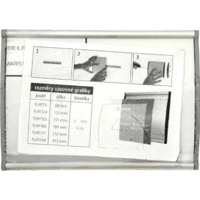 značka nezadaná Informačná tabuľka zásuvná sivá 93x124mm