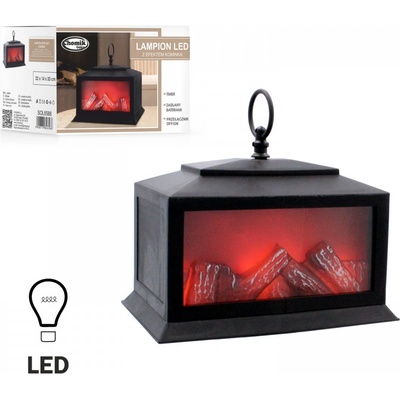 LED Lampáš s efektom krbu 22x14x20 cm