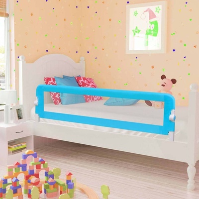shumee zábrana na deskú posteľ modrá 120x42 cm polyester