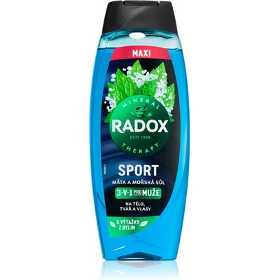 Radox Mineral Therapy душ-гел за мъже макси Mint & Sea Salt 450ml