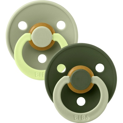 Bibs Studio Colour Fusion dudlíky kaučuk 2ks Sage Hunter Green mix