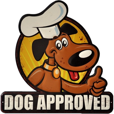 Kovová nástěnná cedule Dog Approved - 50*1*50 cm - Clayre & Eef