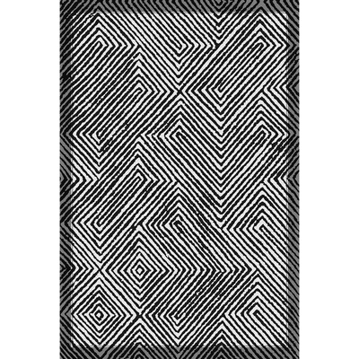 Vitaus Черно-бял пътека подходяща за пране 80x200 cm Rimio - Vitaus (KRN-6329-80x200)