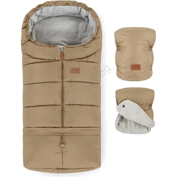 Image 1 of Petite&Mars - Комплект детски чувал 3в1 jibot + ръкавици кафяв (ag0454)