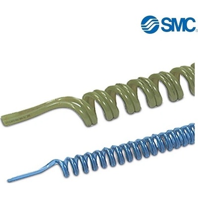 SMC 5/8 TCU*-X6 SPIRÁLOVÁ PU HADICE - 2-žilová, 8 Bar, Lc=1.920+(200) mm, *D8/5 mm, černá , 40 závitů