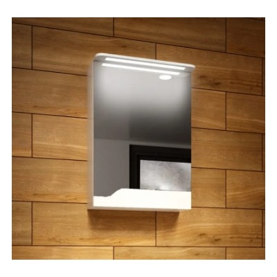 GERA МЕБЕЛ ЗА БАНЯ С ОГЛЕДАЛО ЛАРА 44х61.5х13см БЯЛ