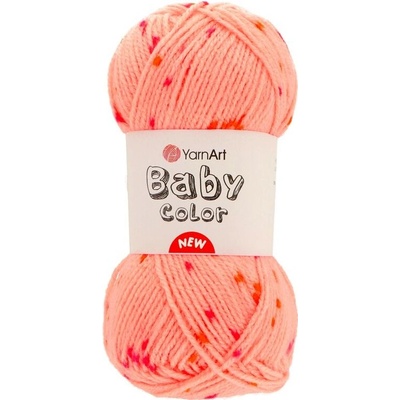 YarnArt Baby Color 208 lososová s ružovým a oranžovým