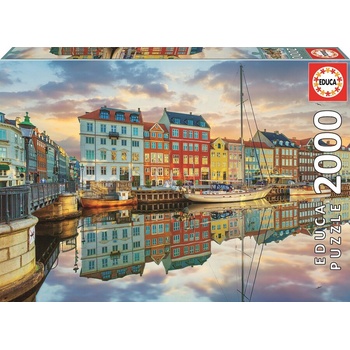Educa Залез на пристанището в Копенхаген - пъзел 2000 части